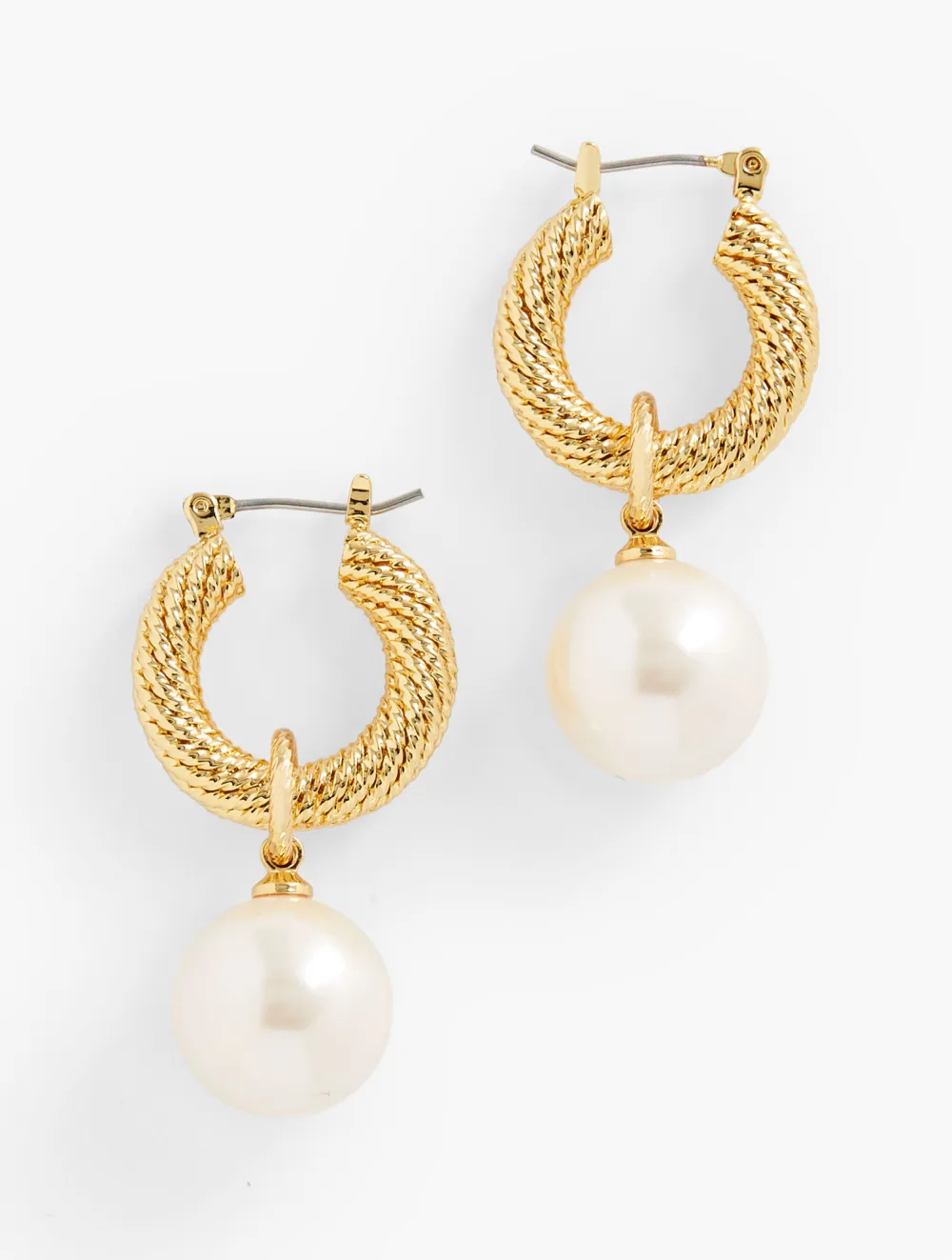 Uptown Pearl Hoop Earrings