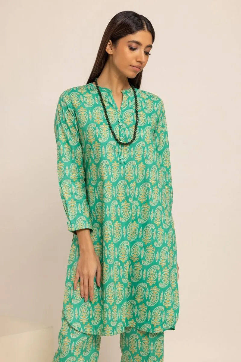 2 Piece | Kurta & Pants | Color Green