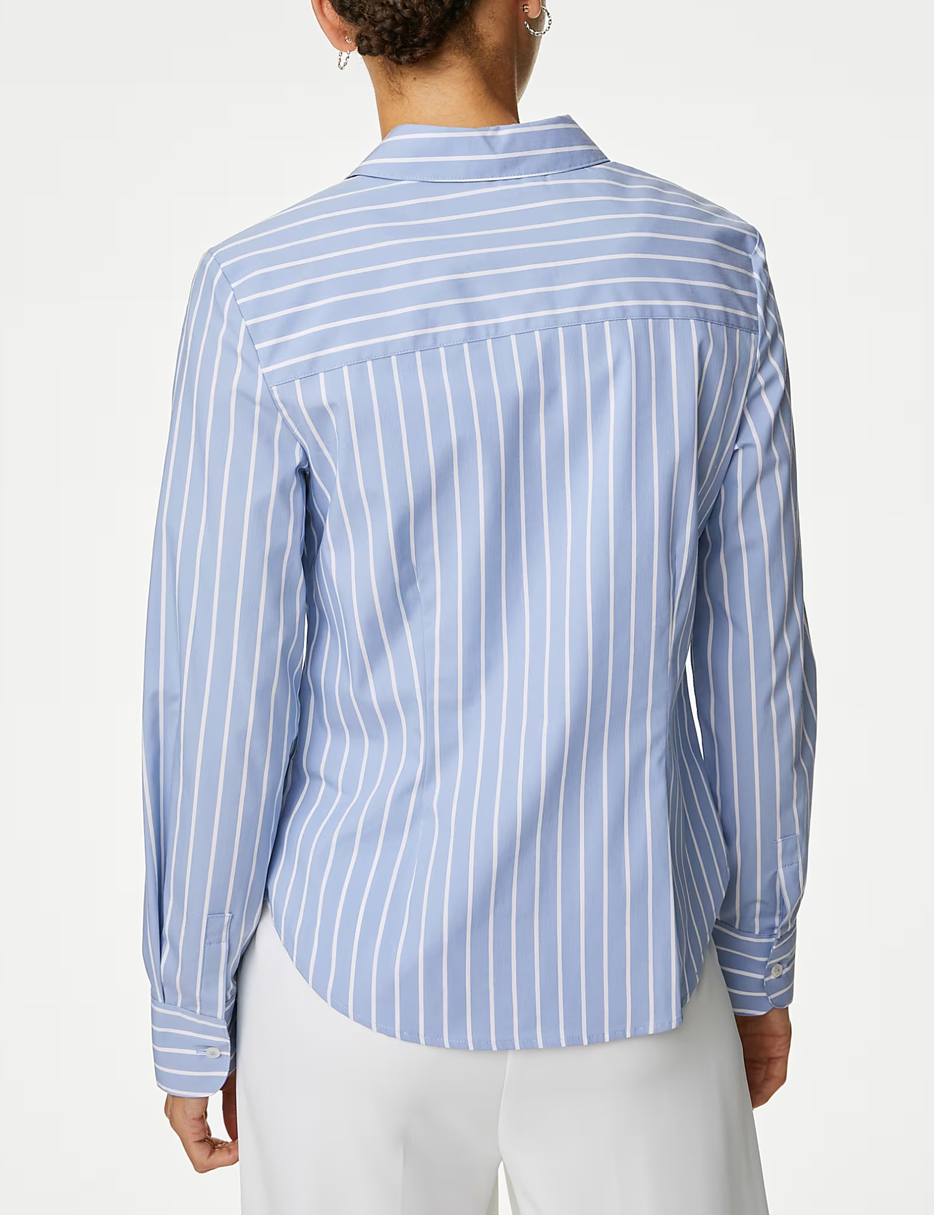 Cotton Rich Striped Fitted Shirt