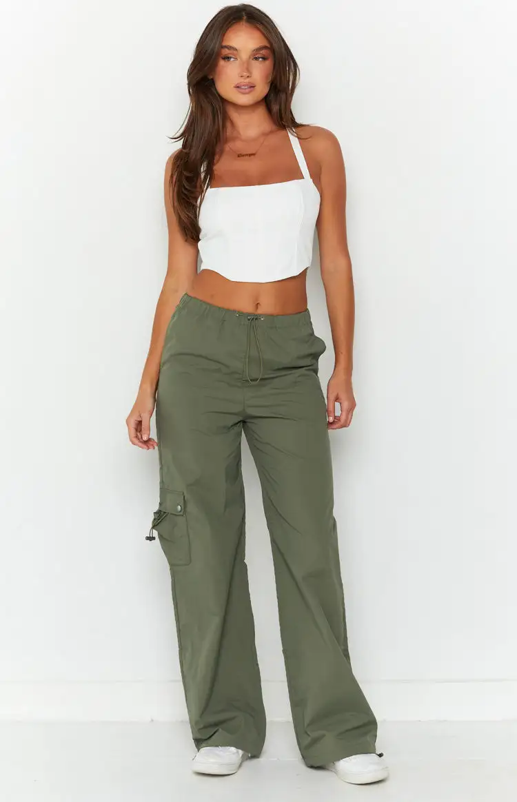 Bronx Khaki Drawcord Cargo Pants