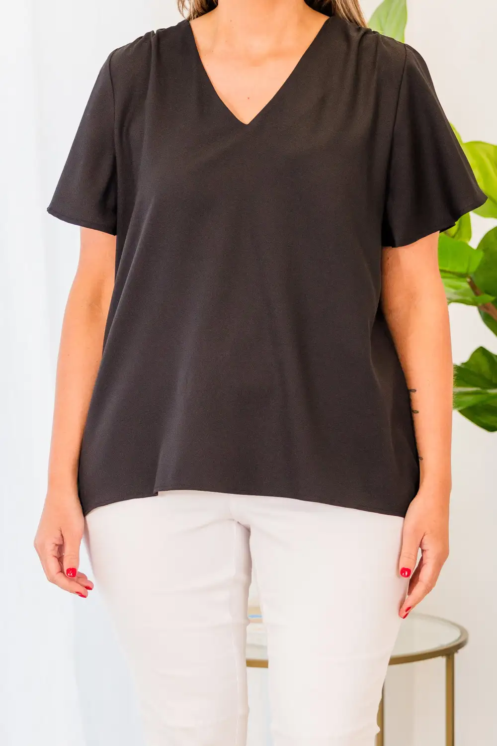 Break Room Chat Top, Black