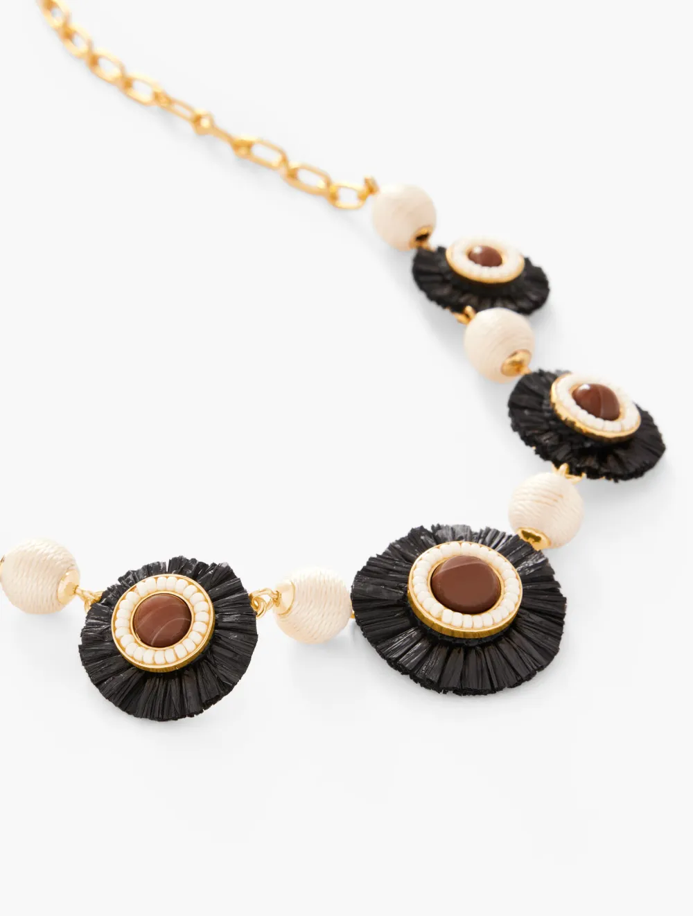 Raffia Burst Statement Necklace