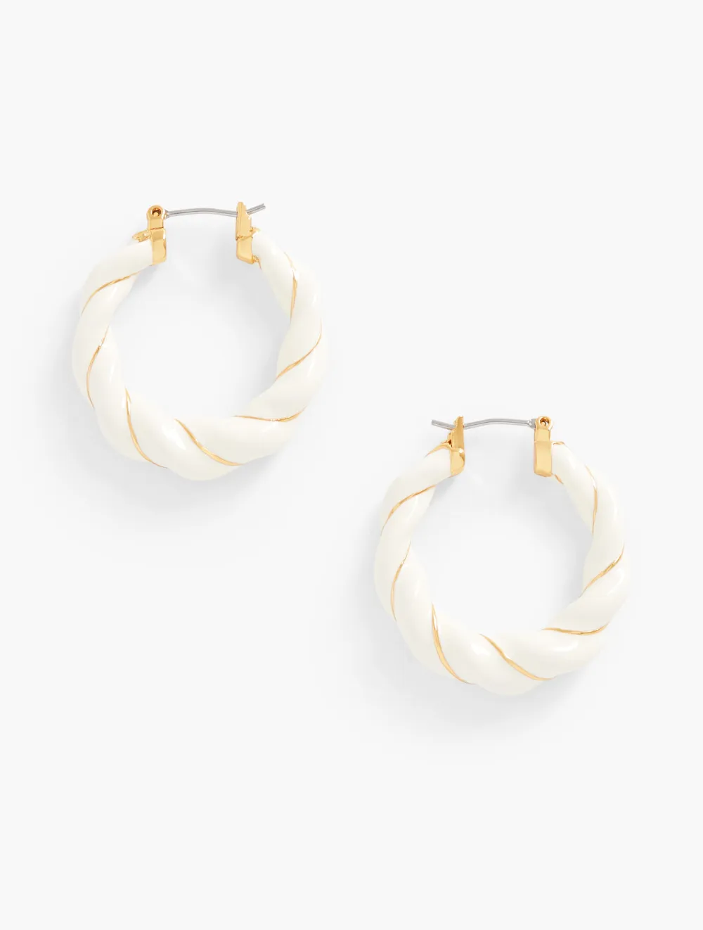 Twisted Enamel Hoop Earrings