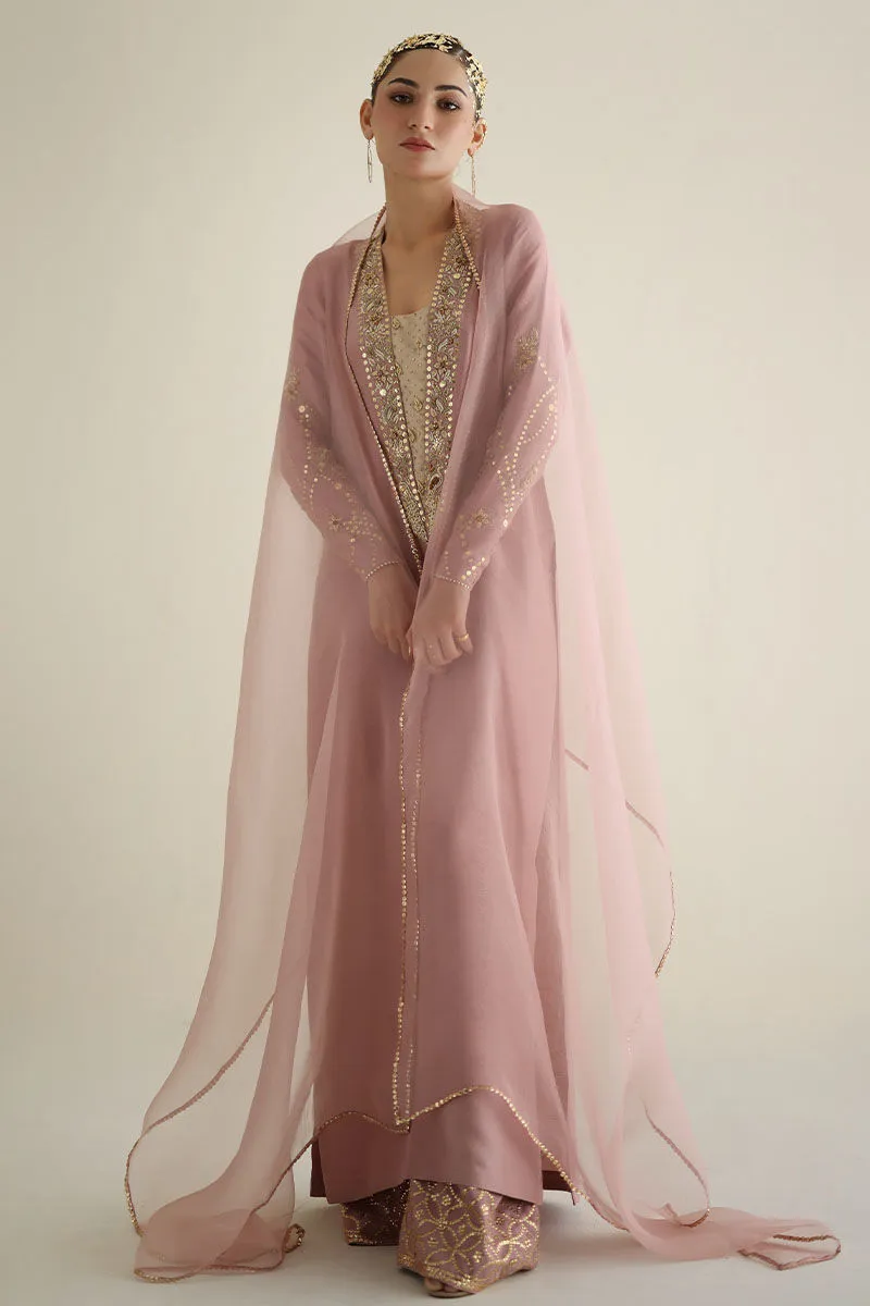 Embellished raw silk sets