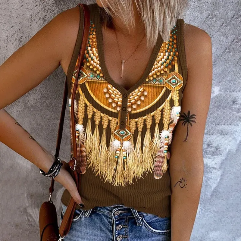 Owl Mandala Canvas Print Tank Top