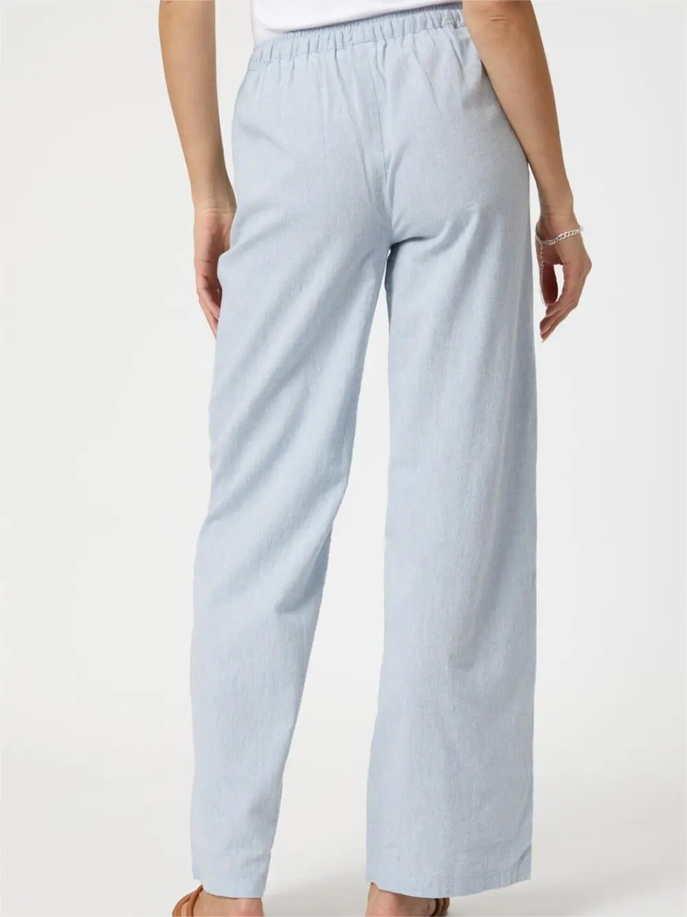 Woven Straight Leg Cotton Pants