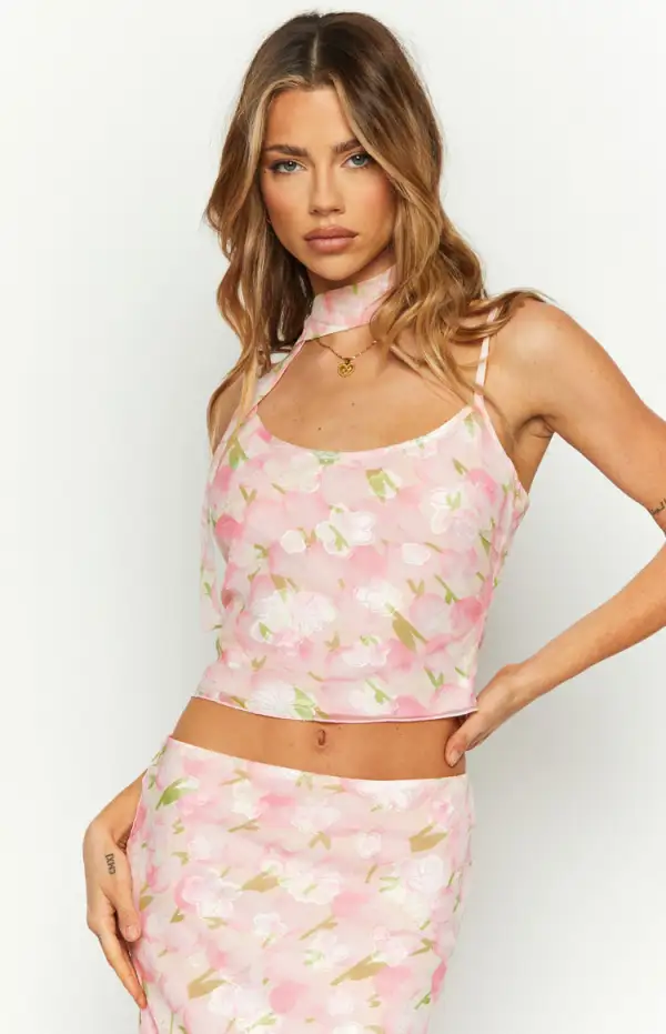 Irina Pink Print Cami Top