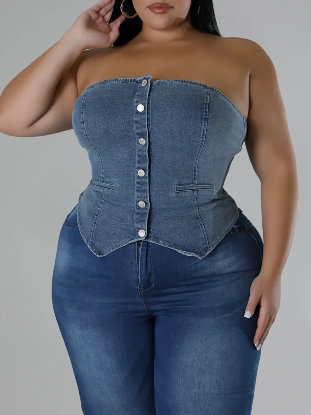 Casual Denim Top