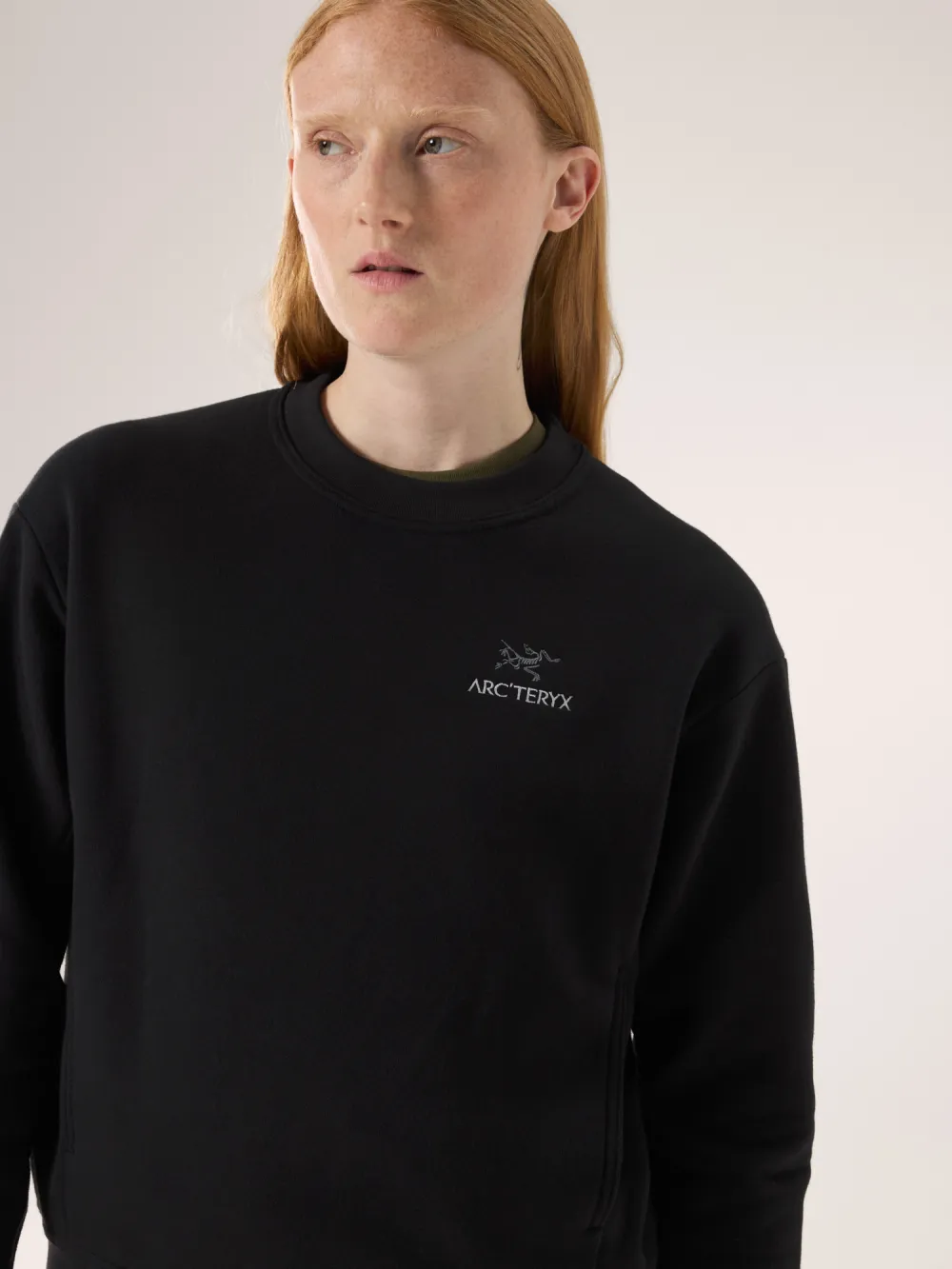 Emblem Fleece Crew Neck Pullover Women's