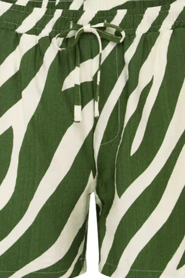 ZEBRA PRINT GREEN ABE SHORT