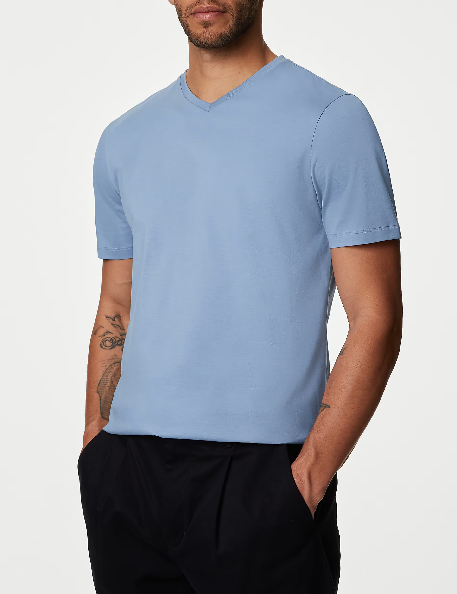 Pure Supima Cotton V-Neck T-Shirt