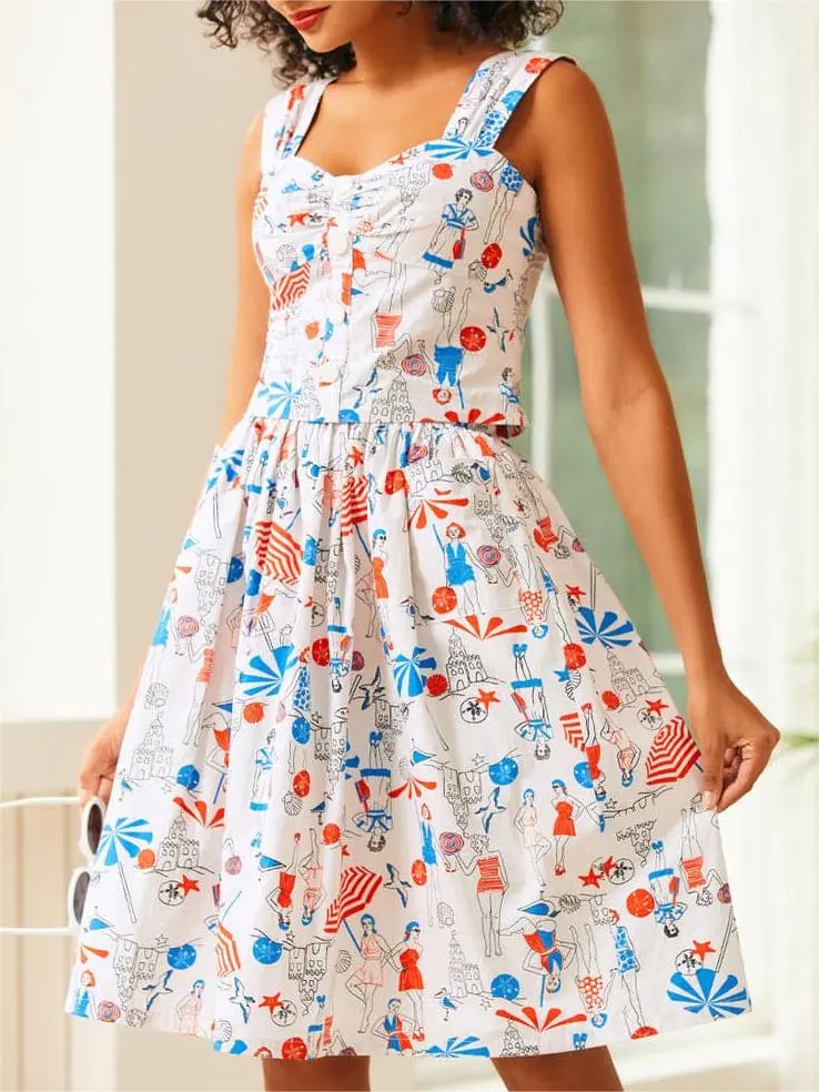 Cartoon Printed Vintage Skirts