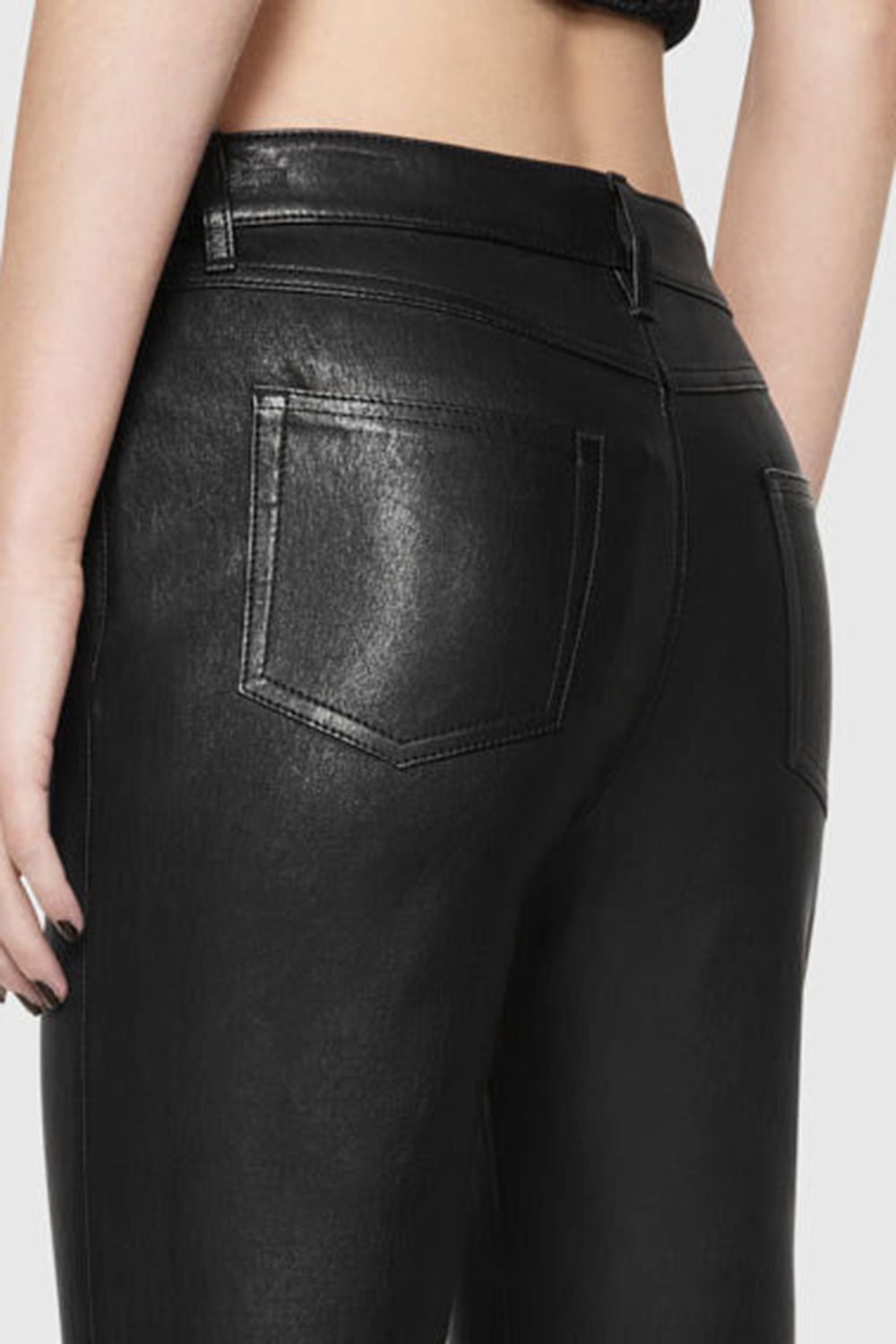 Women's Black Leather Trousers