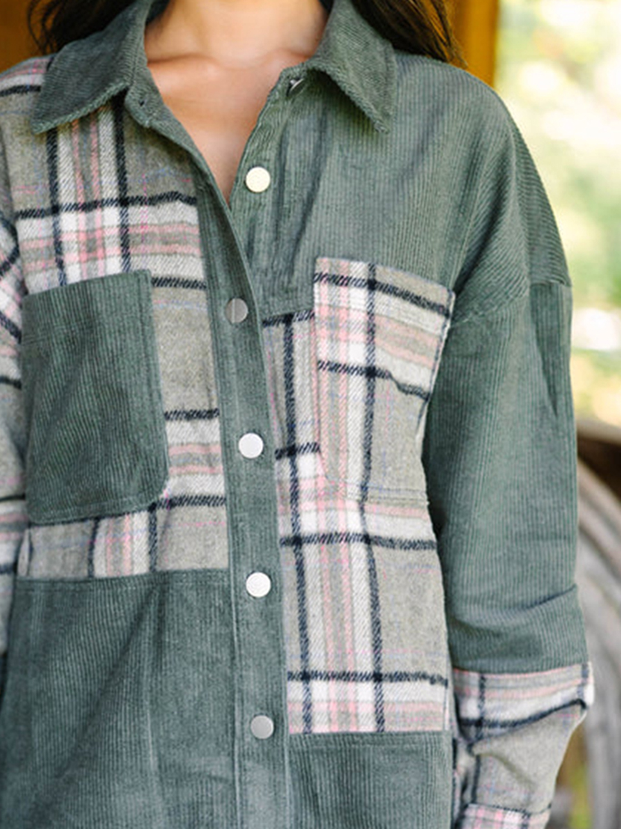 Green Plaid Shacket