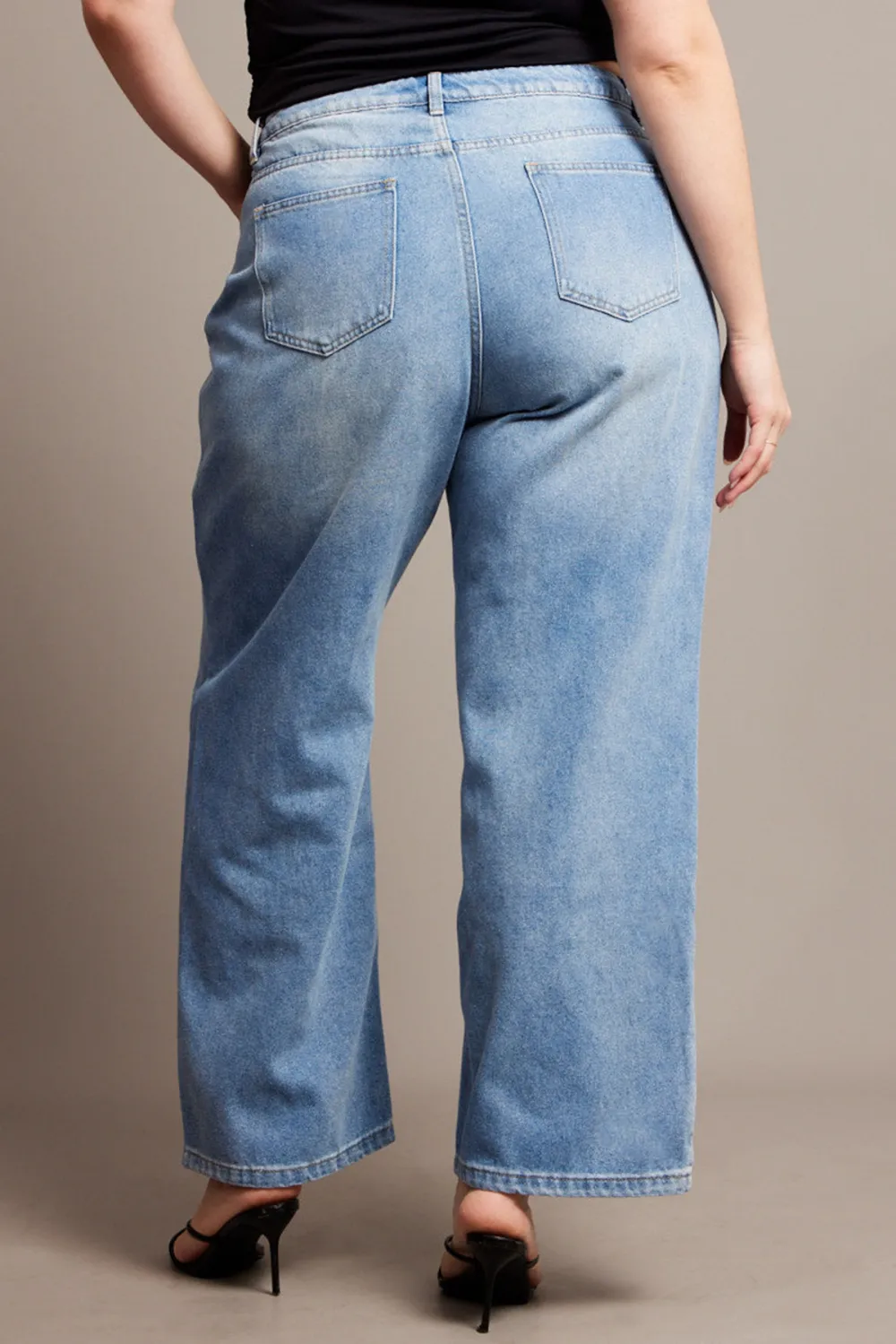 Denim Baggy Jeans High Rise