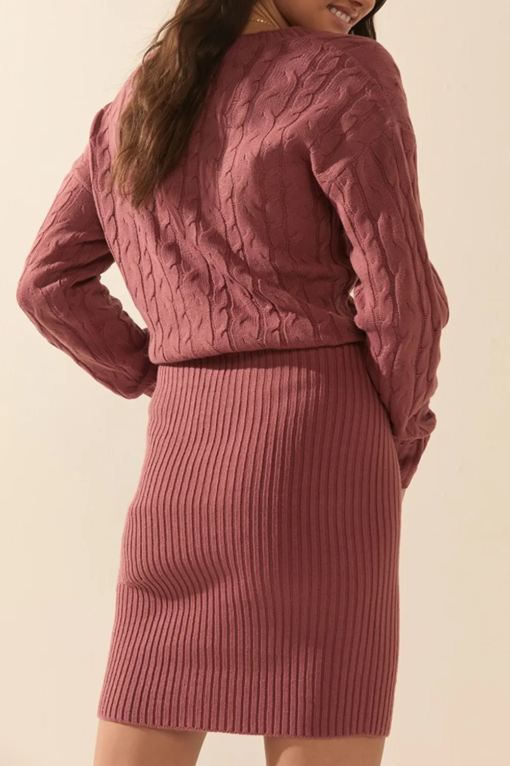 Kristie Button Front Sweater Dress