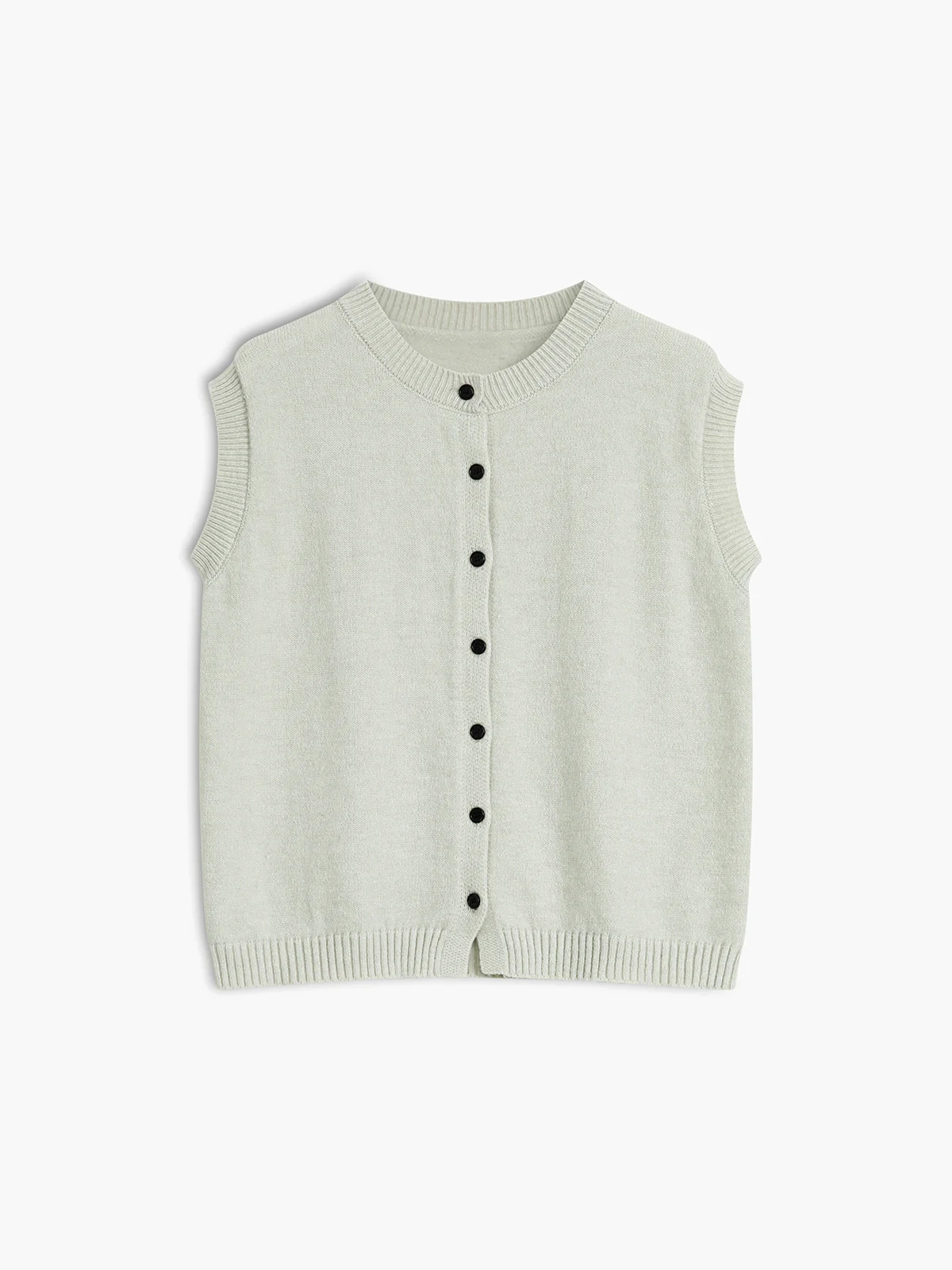 Casual Button Up Sweater Vest