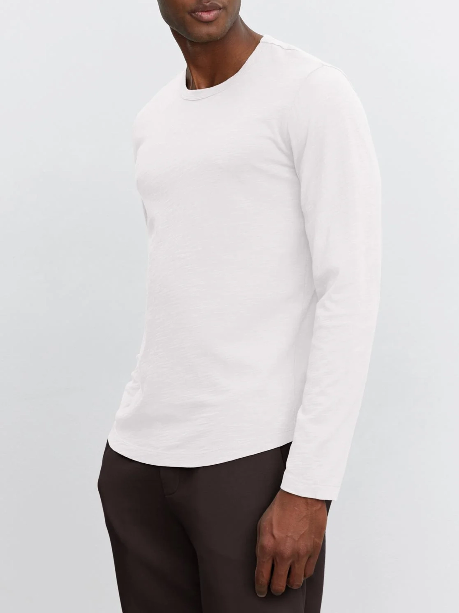 Basic Cotton Round Neck Long Sleeve T-Shirt