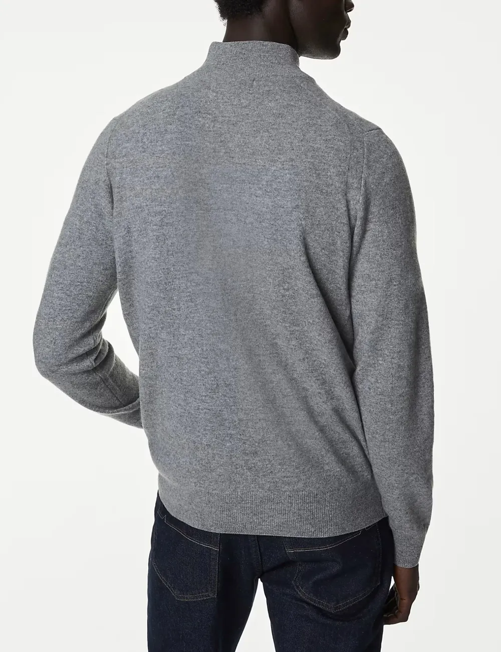 Pure Cashmere Half Zip Jumper