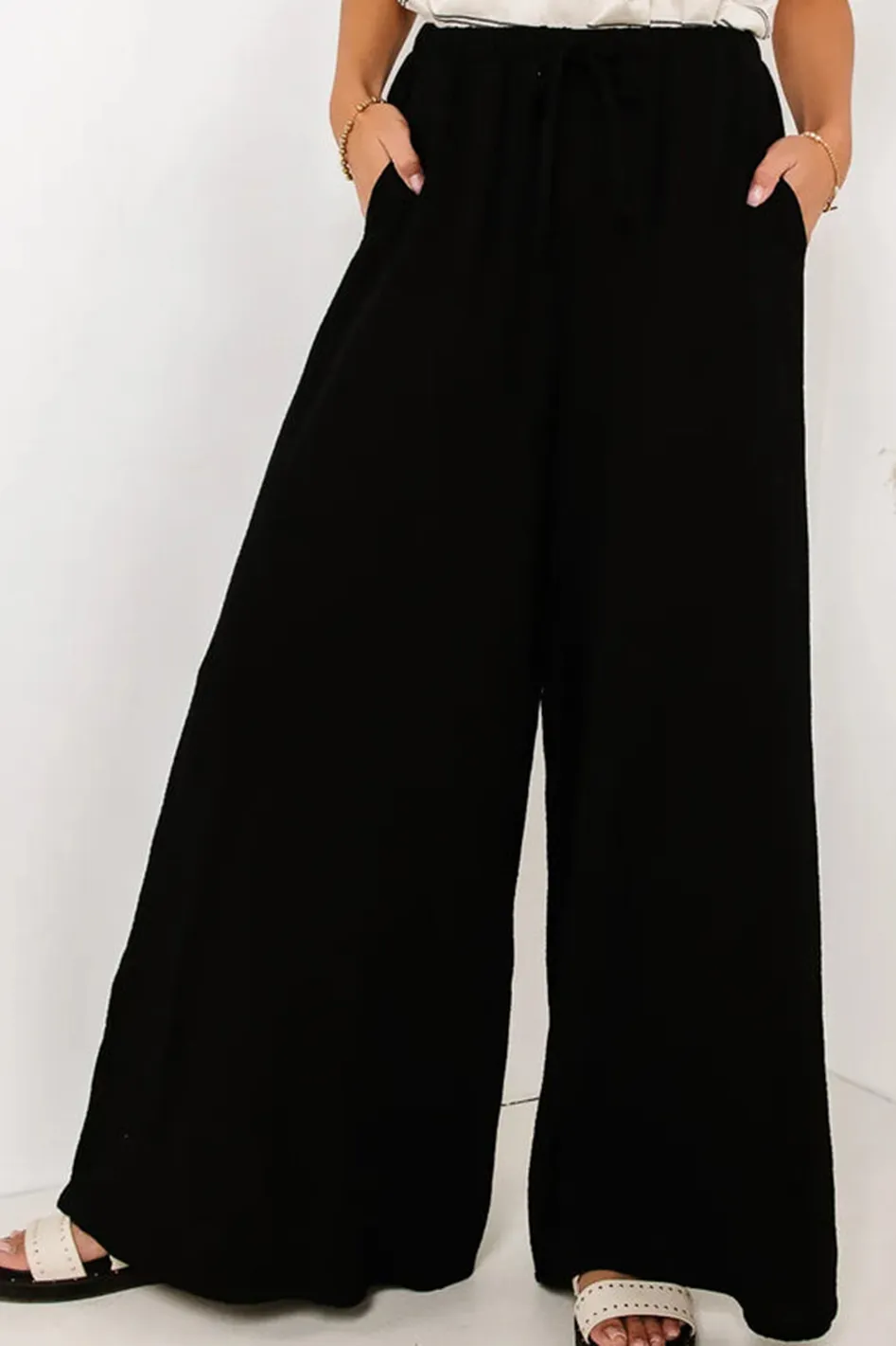 BRANDI WIDE LEG PANTS IN BLACK