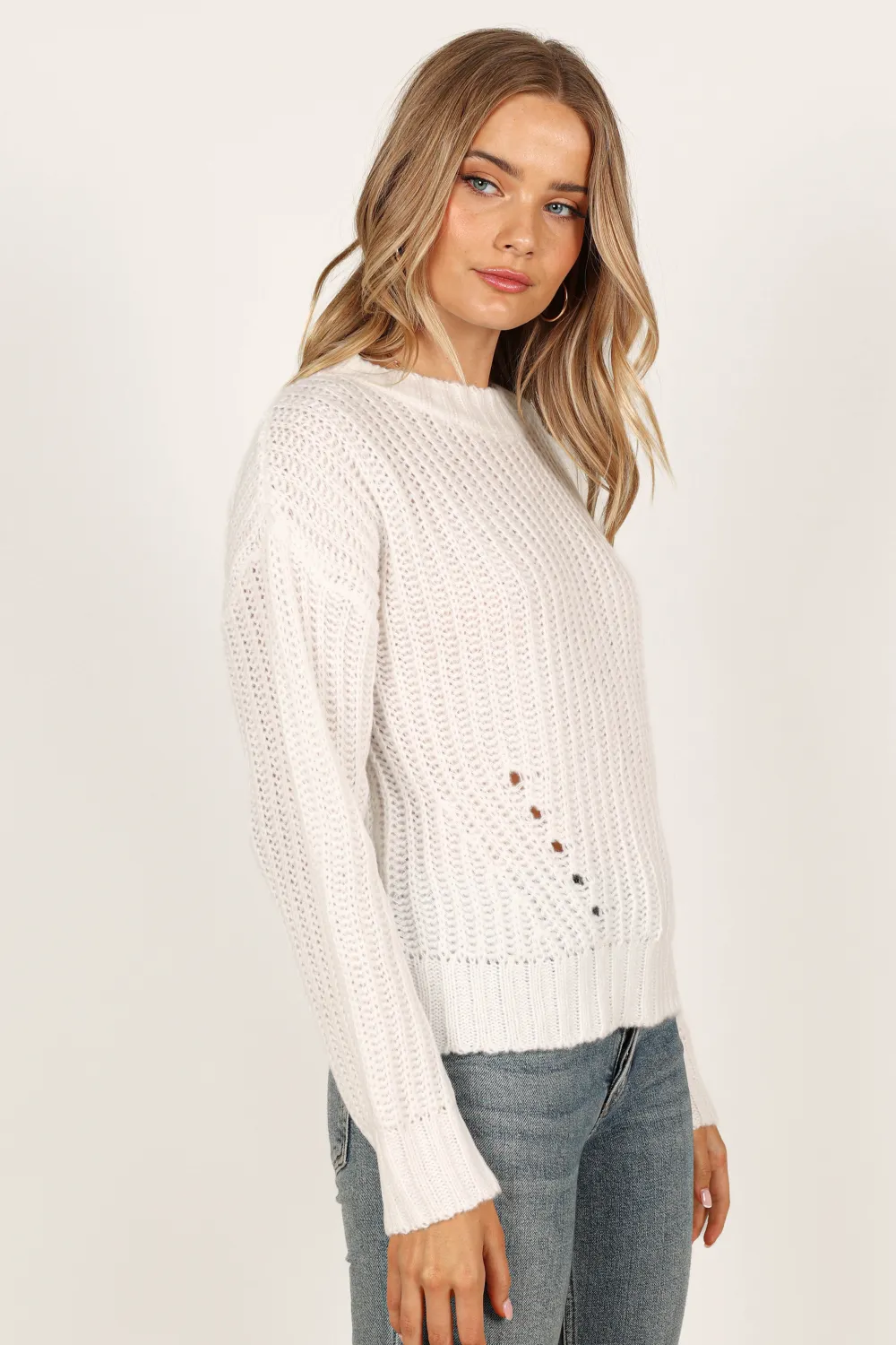 Della Knit Sweater - White