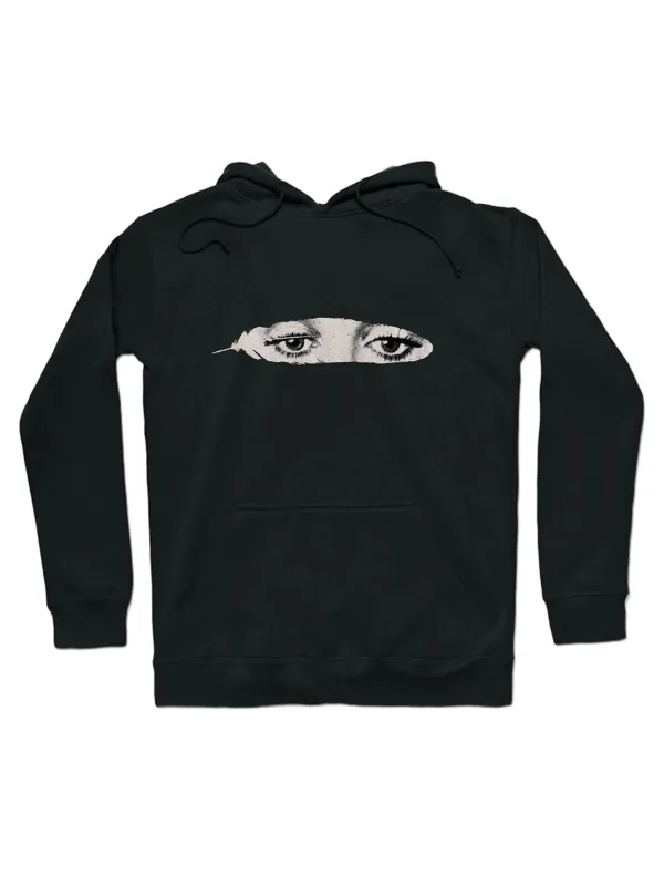 Eyes Watching Pattern Printed Hoodie