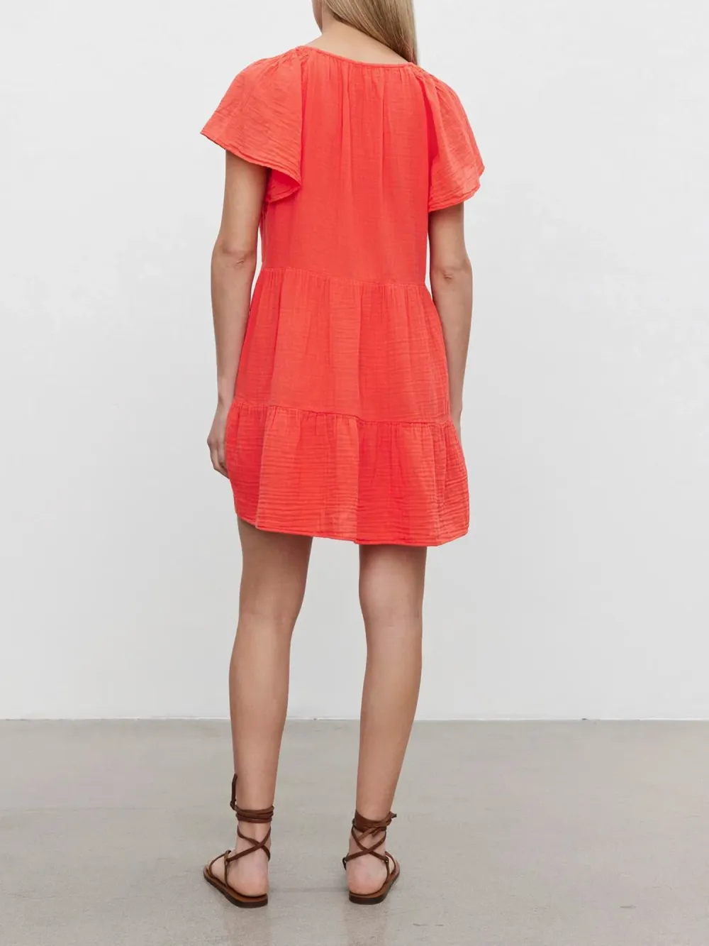 Eleanor Cotton Gauze Tiered Dress