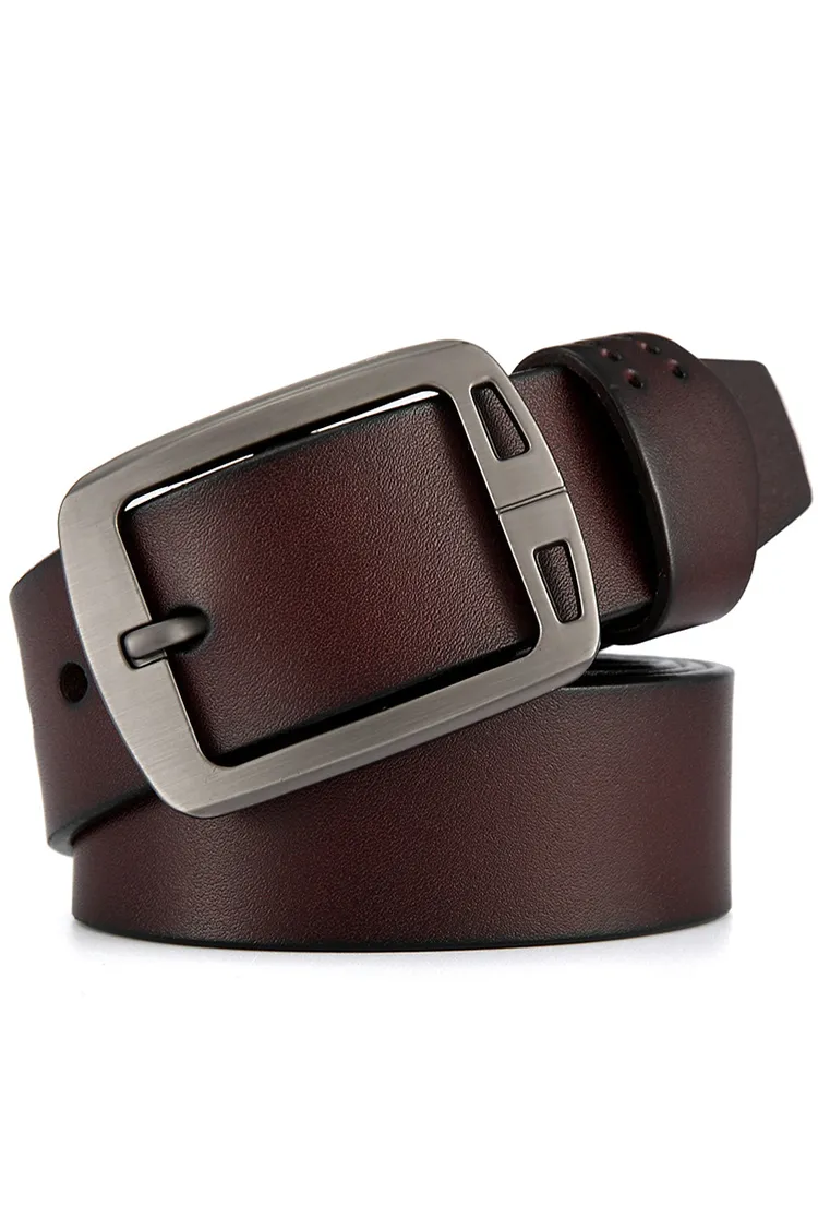 Men'S Leather Solid Color Belt