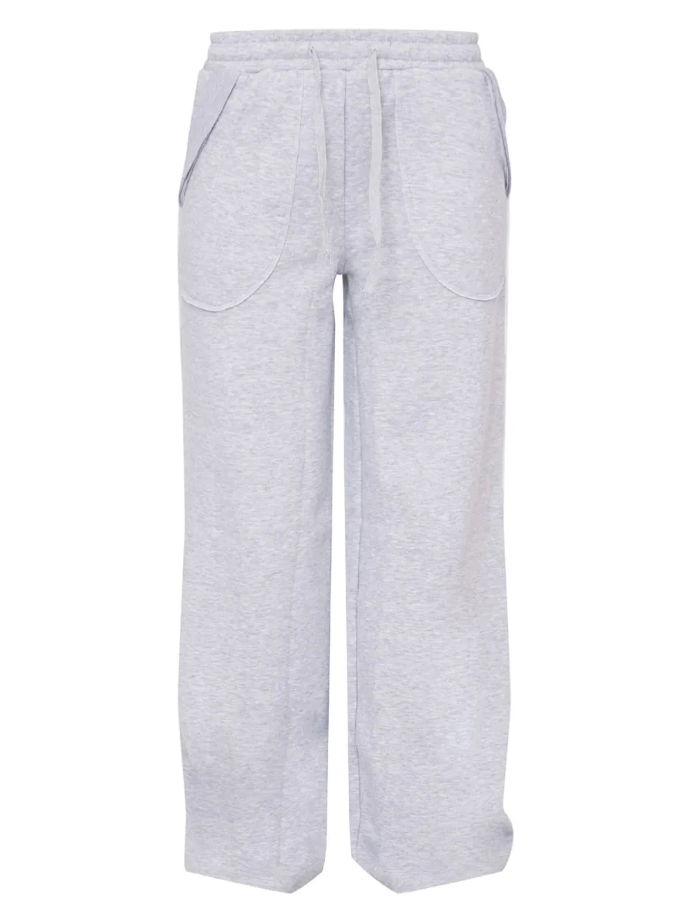 Grey Marl Exposed Seam Detail Wide Leg Sweatpants