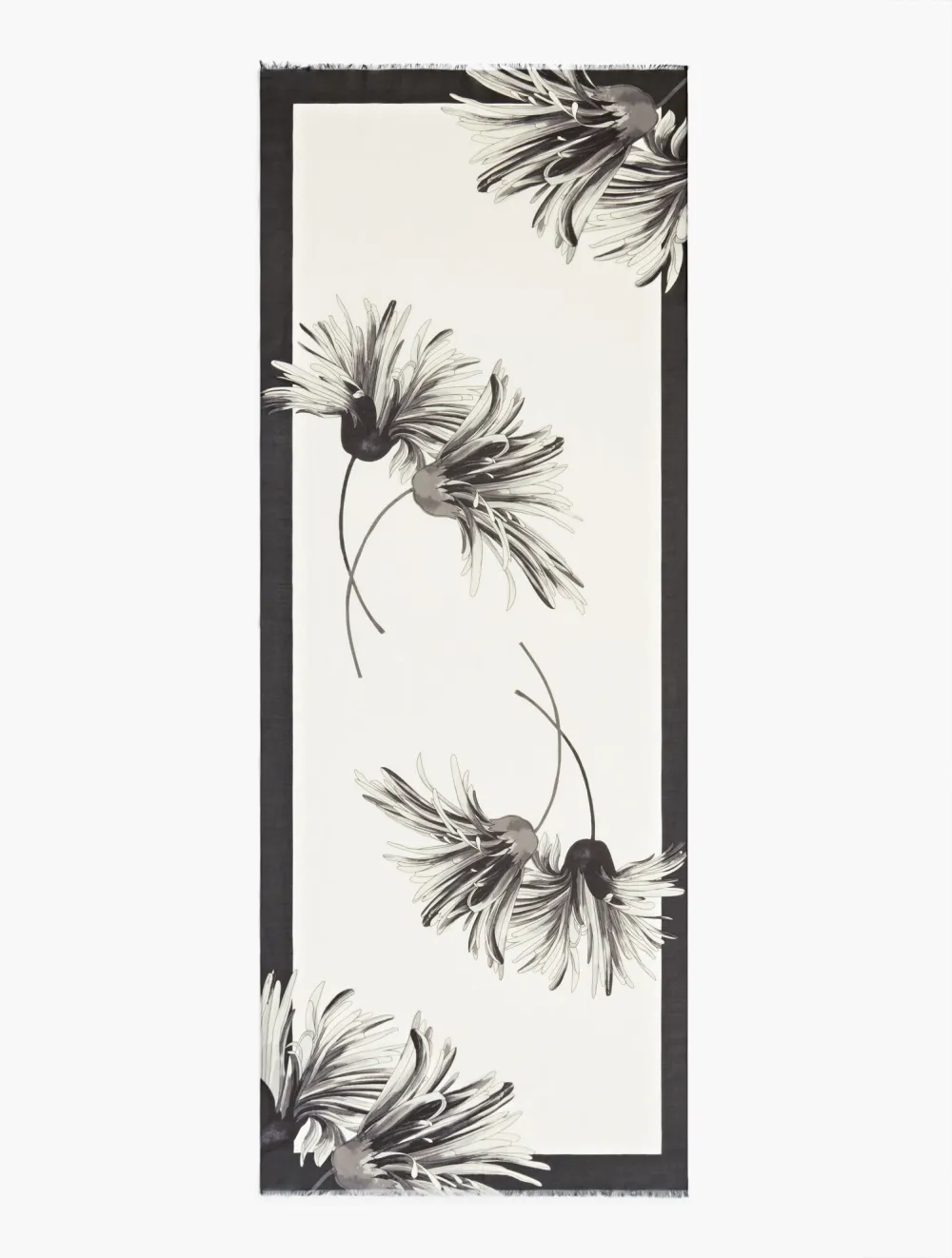 Chrysanthemum Blooms Oblong Scarf