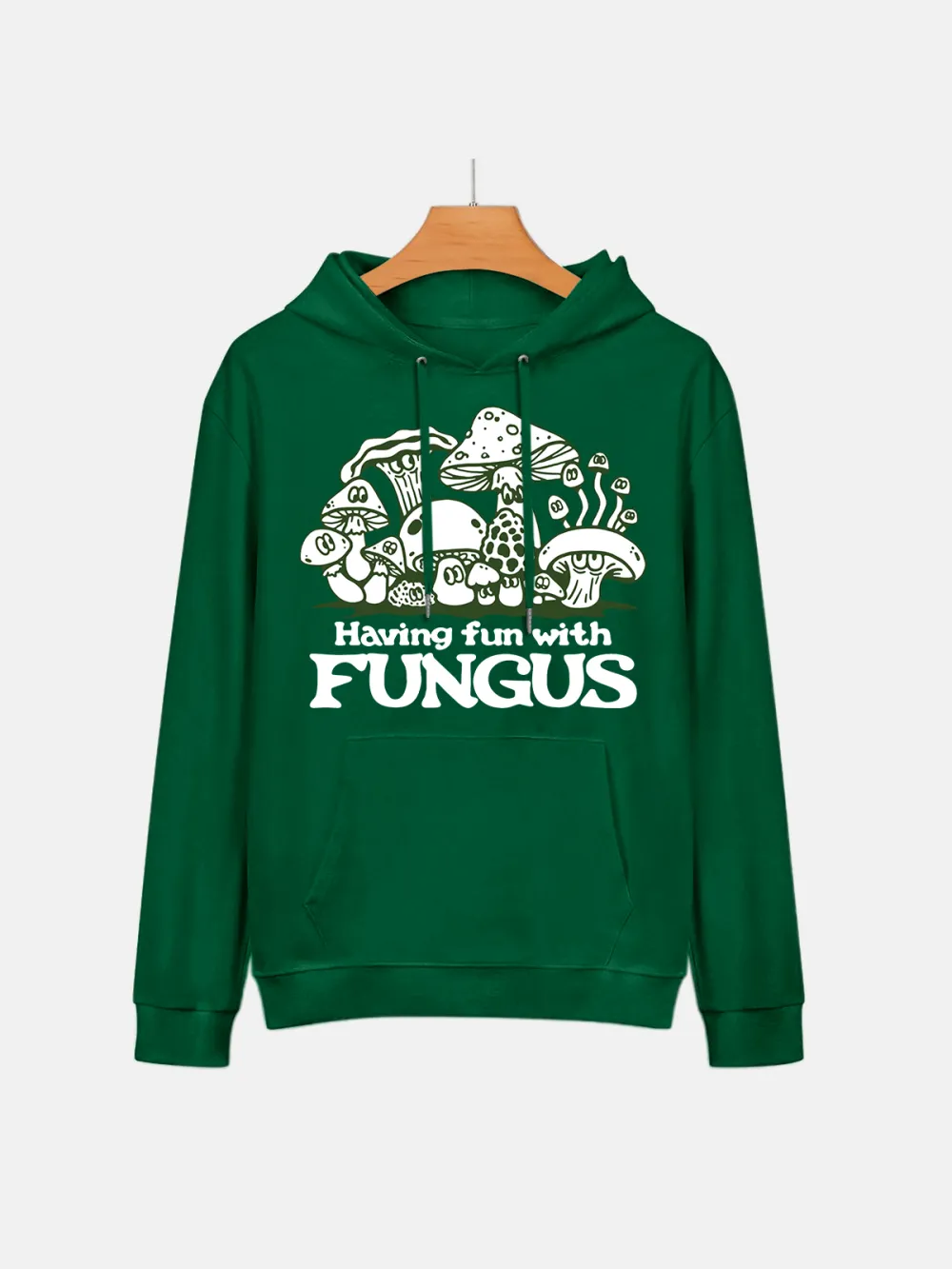 HAVING FUN WITH FUNGUS PATTERN HOODIE