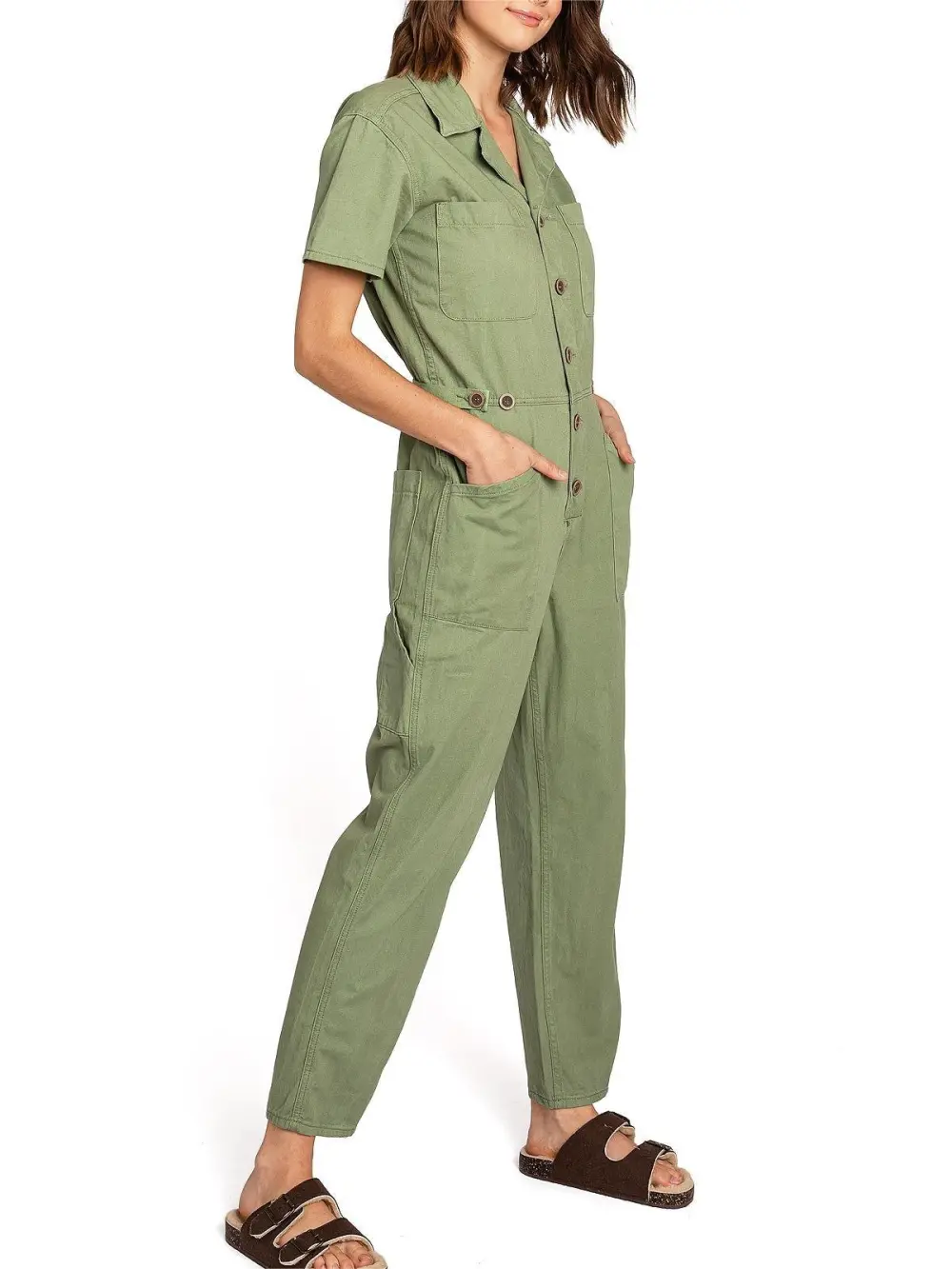 Lana Roux PETITE Refined Aviator Jumpsuit