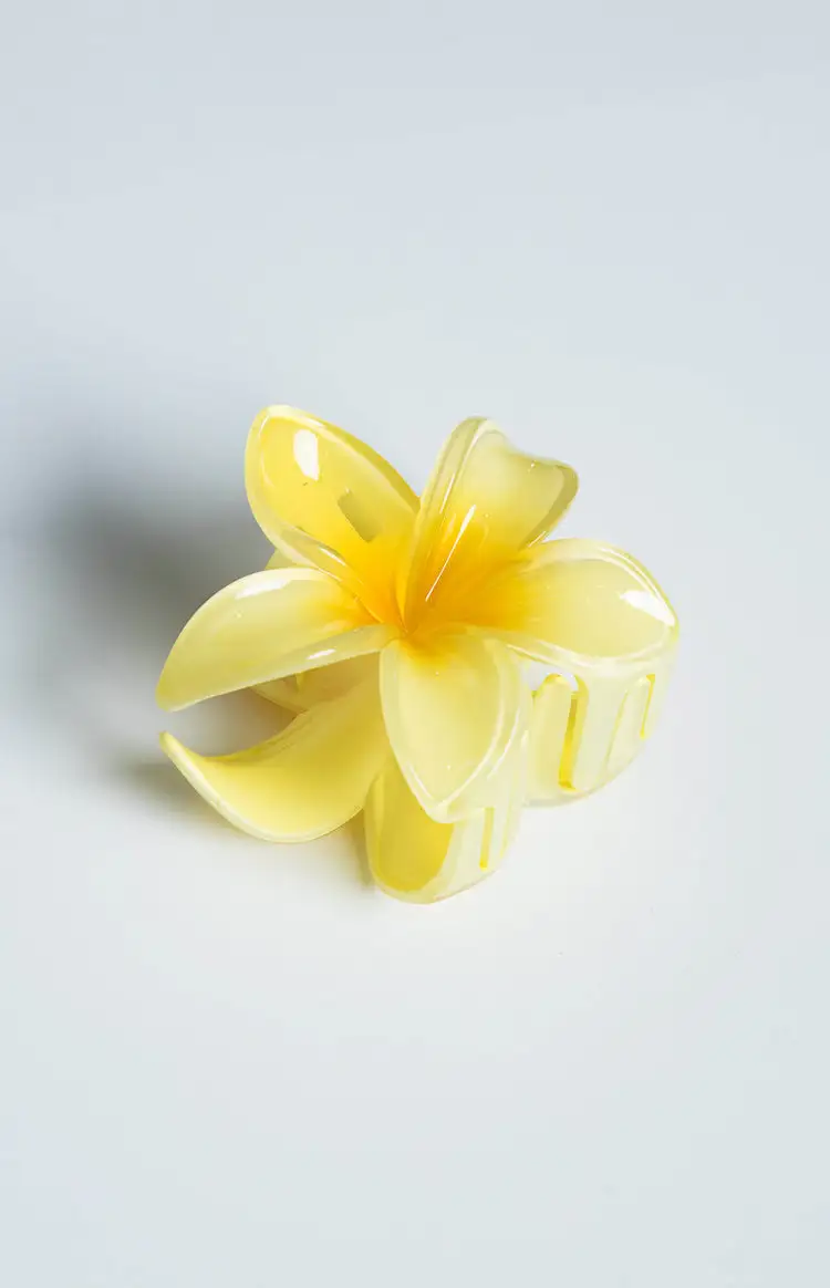 Frangipani Yellow Flower Clip