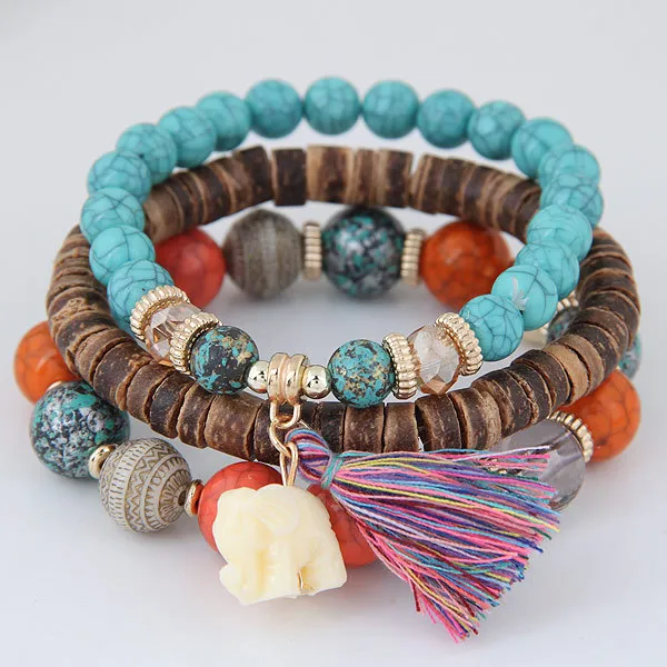 Beaded Boho Tassel Bracelet