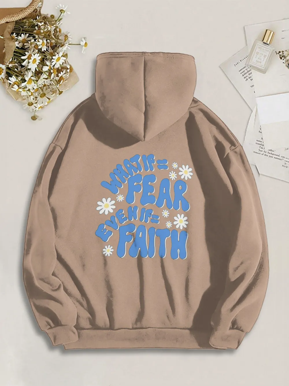 Fear Over Faith Pattern Hoodie