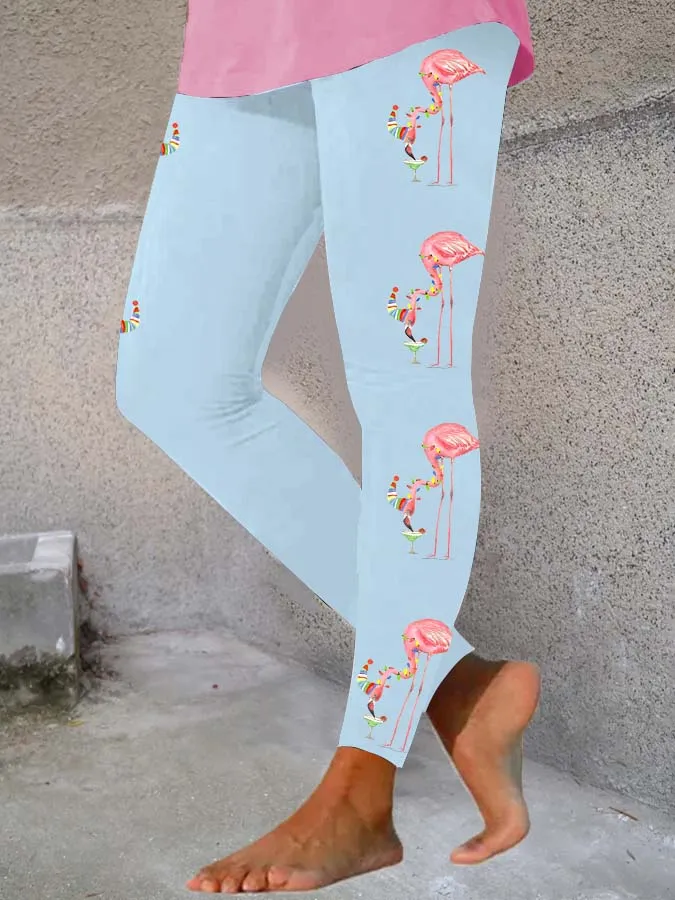 Women's Merry   Flamingo Fun Print Print Leggings