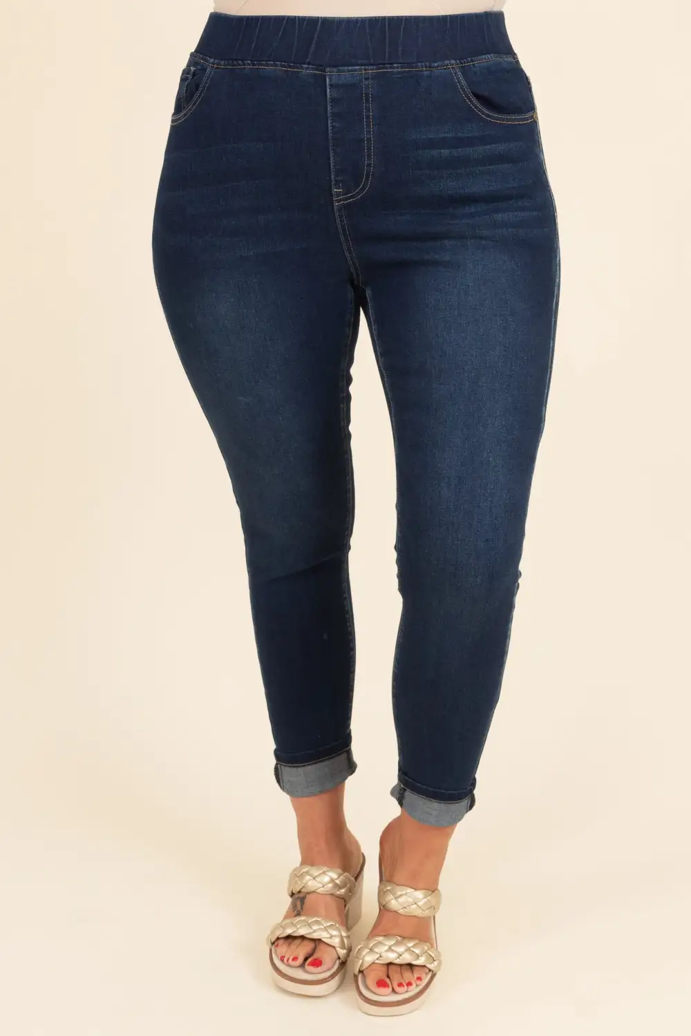 These Are My People Jeggings, Dark Wash