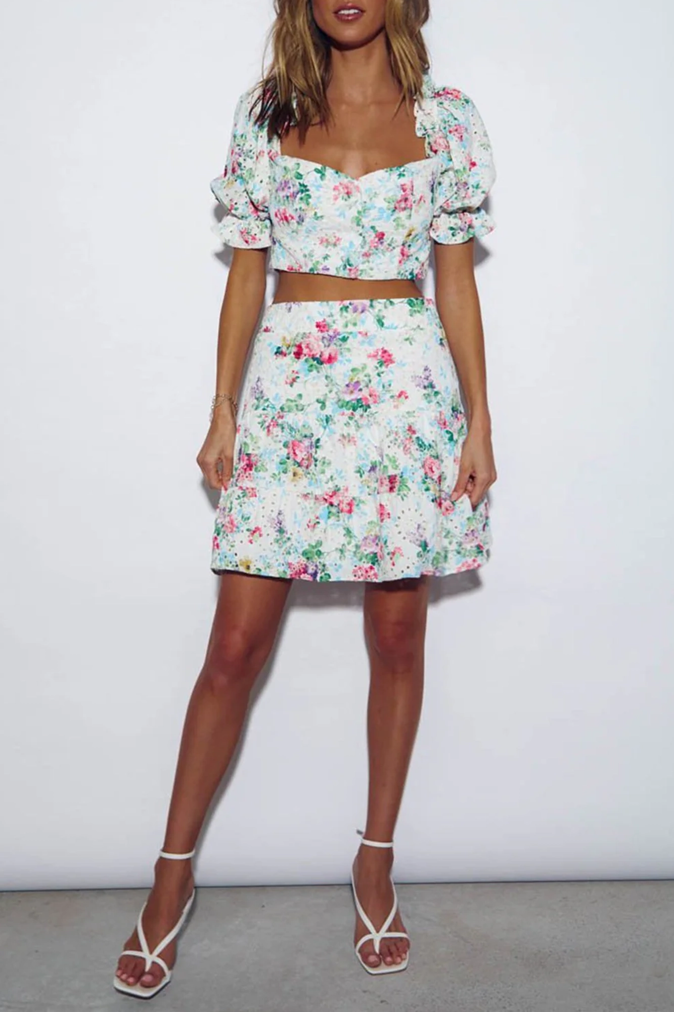 Bahama Skirt (White Floral)