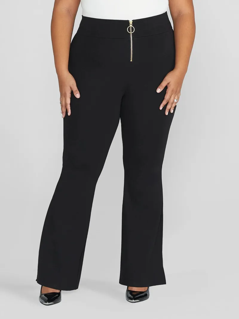 Trish O Ring Zipper Ponte Pants