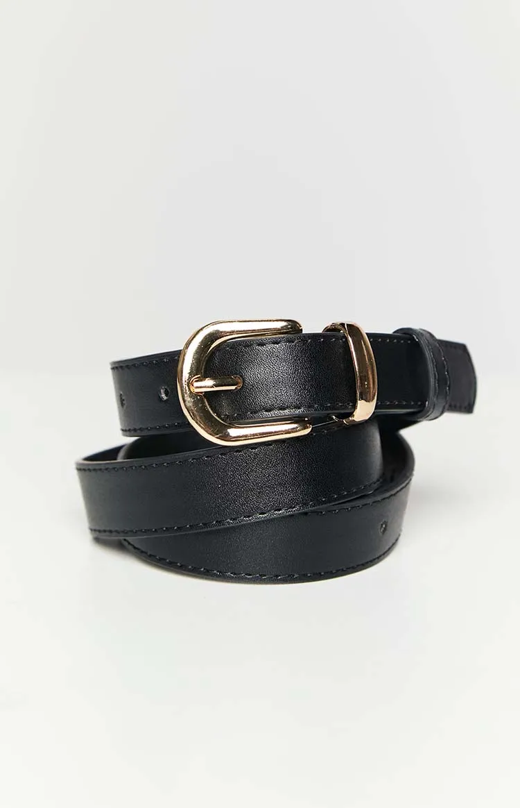 Josey Black PU Belt