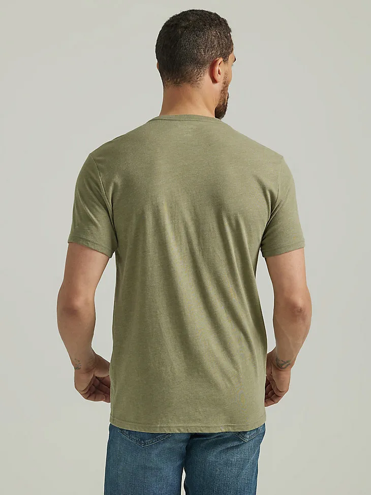 MEN'S EAGLE CREST GRAPHIC T-SHIRT IN DEEP LINCHEN GREEN