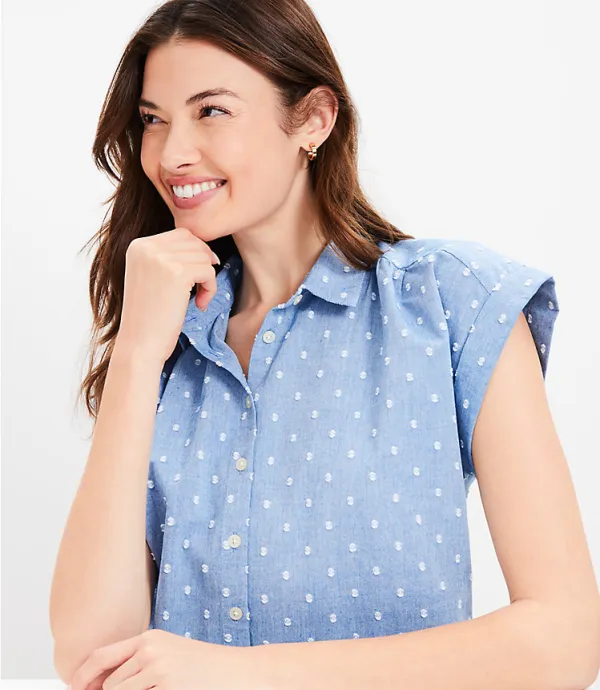 Clip Chambray Dolman Everyday Shirt