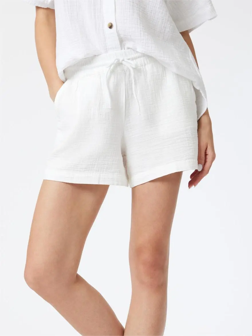 Gauze White Shorts