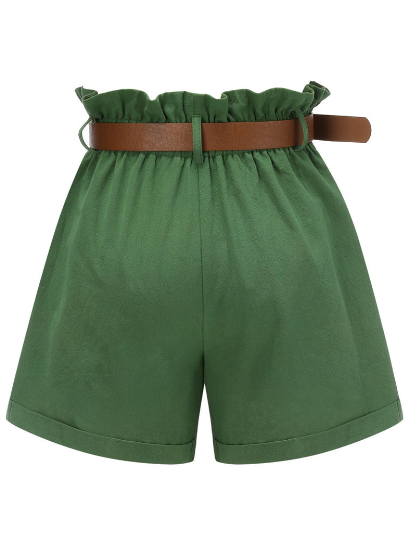 DARK GREEN 1960S SOLID VINTAGE SHORTS