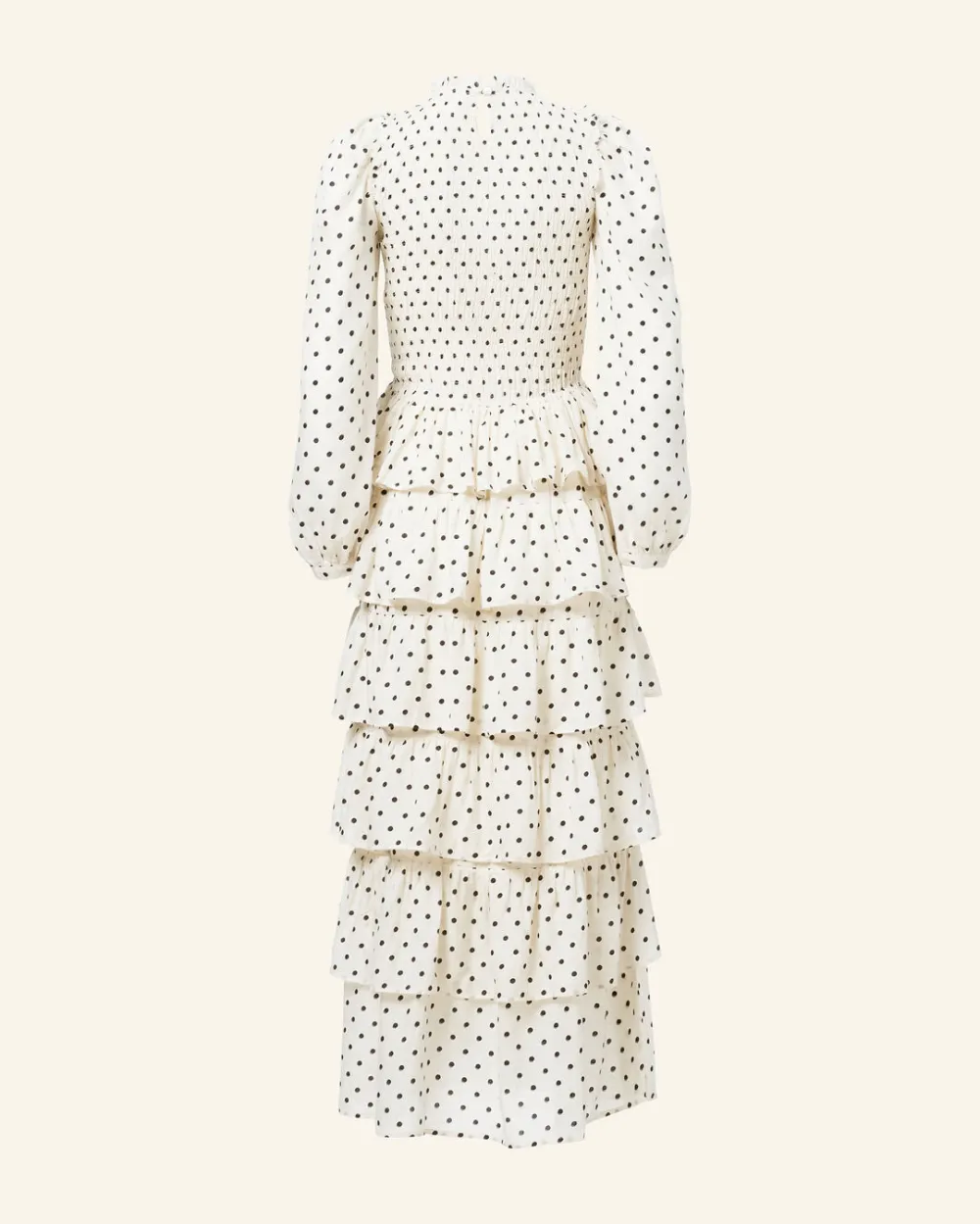 Shelby Cream Dot Smocked Dress