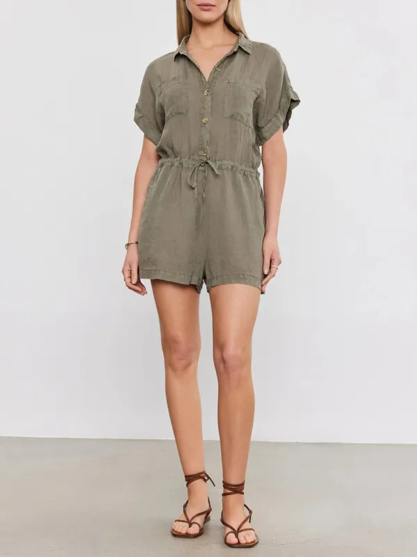 Clare Linen Romper