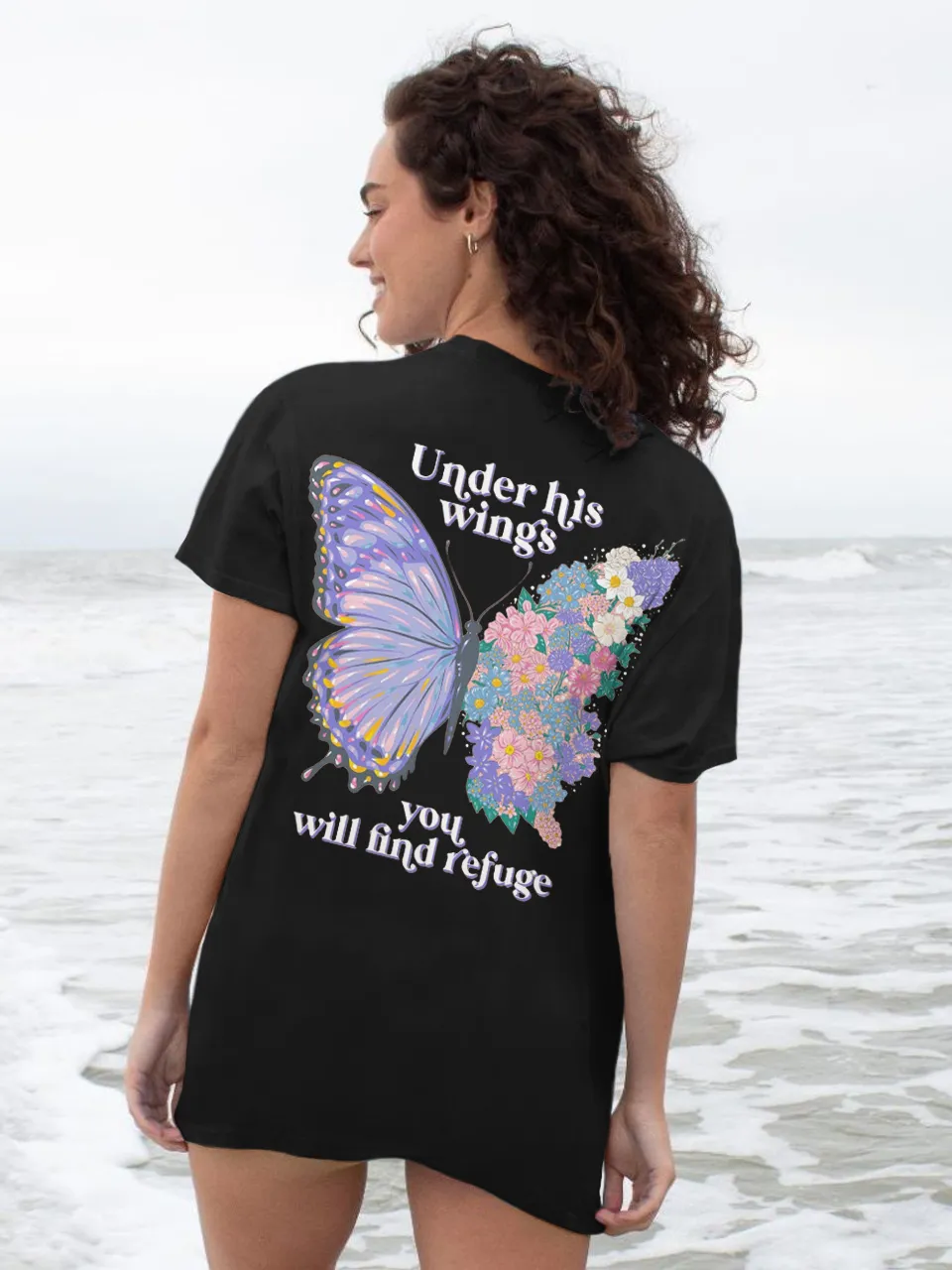 Under his wings you will find refuge Tee