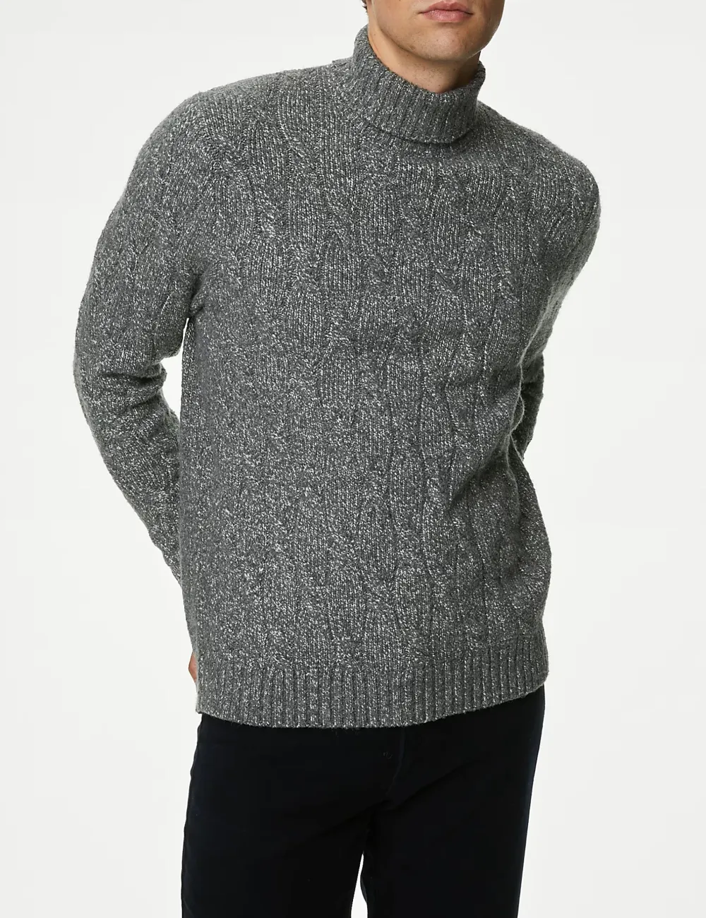 Cable High Neck Jumper