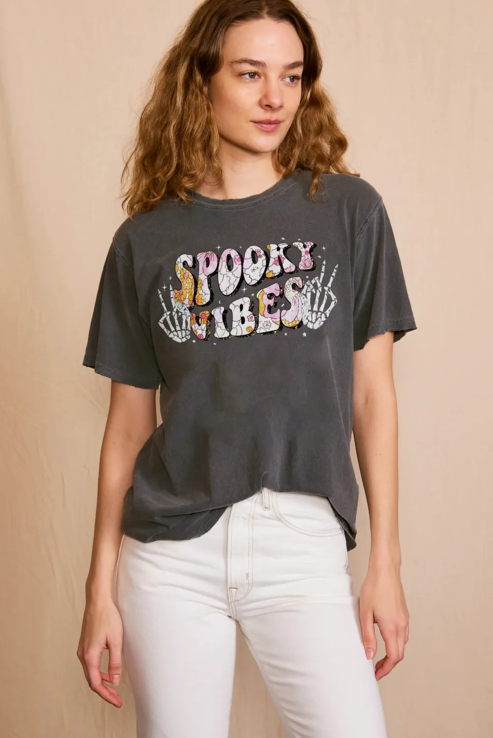 Women's Pumpkin English Halloween Printed T-shirt