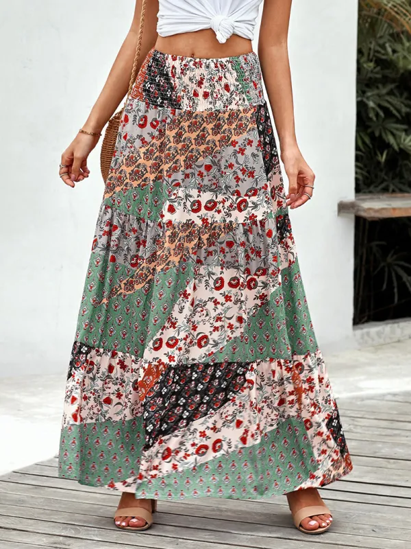 TIE-UP WAIST LONG MAXI SKIRT